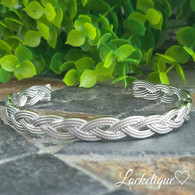 LUXE SS BANGLE -OMEGADOUBLE (SILVER)