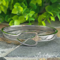LUXE SS BANGLE - EXTREME HEART (SILVER)