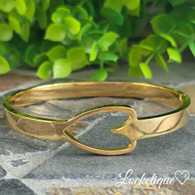 LUXE SS BANGLE - EXTREME HEART (GOLD)