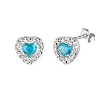 LUXE SS EARRINGS  VIBRANT LOVE - TURQUOISE (SILVER)