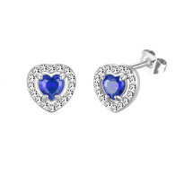 LUXE SS EARRINGS  VIBRANT LOVE - ROYAL (SILVER)