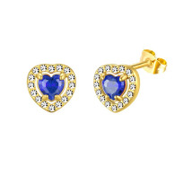 LUXE SS EARRINGS  VIBRANT LOVE - ROYAL (GOLD)