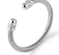 LUXE SS WIRE BANGLE - ACROPOLIS (SILVER)