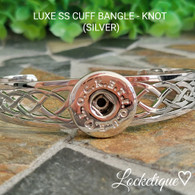 LUXE SS CUFF BANGLE - KNOT (SILVER)
