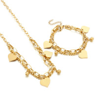 LUXE INLAYERS SS NECKLACE SET - LOVE AFFIRMATION (GOLD)