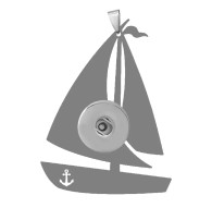 PENDANT LUXE SS - SAILBOAT (SILVER)