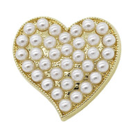 HEART - WHITE PEARLS (GOLD)