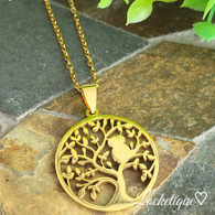 NECKLACE - TREE OF LIFE OWL (GOLD)