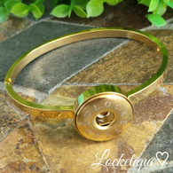LUXE SS OVAL BANGLE (1B) - GOLD