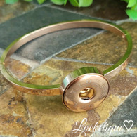 LUXE SS OVAL BANGLE (1B) - RG
