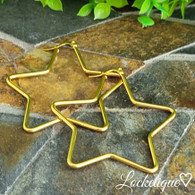 LUXE SS EARRINGS (316L) - STARFISH (GOLD) BIG