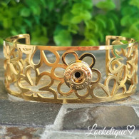 MINI LUXE SS CUFF BANGLE - BE LIKE FLOWERS (GOLD)