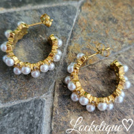 EARRINGS LUXE SS  - CULTURE PEARLS (GOLD)