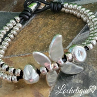 Rustic Beads Bracelet - A Whimsy Dragonfly