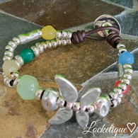 Rustic Beads Bracelet - A Whimsy Dragonfly Melody