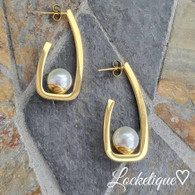 EARRINGS   LUXE SS - ARIADNA PEARLS (GOLD)