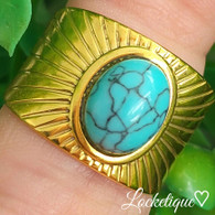 LUXE SS  RING - SHIMMERING (TURQUOISE)