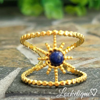 LUXE SS  RING - SPIRAL SUN (NAVY)
