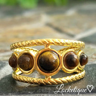 LUXE SS  RING - ORNATE (EYE OF TIGER)