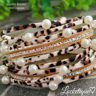 MAGNETIC BRACELET WILD ELEGANCE - LEOPARD (WHITE)