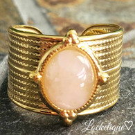 LUXE SS  RING - MAJESTIC (PINK CATS EYE)