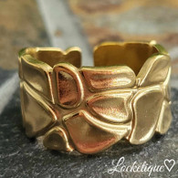 LUXE SS  RING - PEBBLES (GOLD)