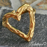 LUXE SS  RING - HEALTHY HEART (GOLD)