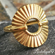 LUXE SS  RING - SUNBURST (GOLD)