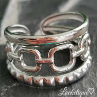 LUXE SS  RING - LINKS (SILVER)