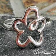 LUXE SS  RING - MINT FLOWER (SILVER)