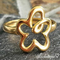 LUXE SS  RING - MINT FLOWER (GOLD)