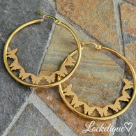 EARRINGS   LUXE SS - LINKS BUTTERFLY (GOLD)