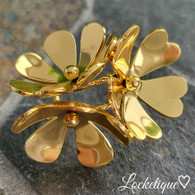 LUXE SS  RING -  GOLDEN FLORAL WHIRL
