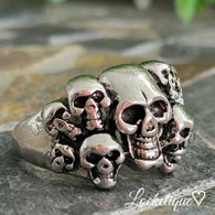 LUXE SS MENS RING -  SKULLS