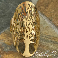 LUXE SS  RING - GENESIS TREE (GOLD)