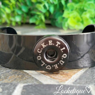 LUXE SS CUFF ARMBAND - 1B (BLACK TITANIUM)
