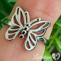 LUXE SS  RING - SUMMER BUTTERFLY (SILVER)
