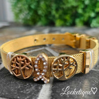LUXE SS MESH BRACELET- IN THE BEGINNINGS (GOLD)