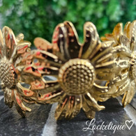 LUXE SS CUFF BANGLE - SUNLIGHT BLOSSOM (GOLD)