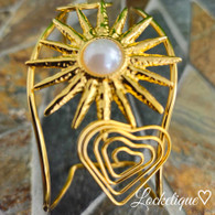 LUXE SS CUFF BANGLE - CELESTIAL DREAMS (GOLD)