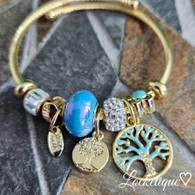 LUXE SS WIRE CHARMS BANGLE - RENEWAL TREE