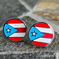 LUXE EARRINGS - PR FLAG (SILVER)