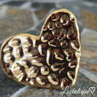 TURKISH RUSTIC  RING - HEART (GOLD)