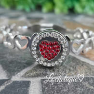 LUXE SS BANGLE - HEARTS LINKS (SILVER)