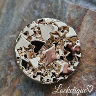 MINI DIAMONDS TREBOLS & HEARTS - GOLD