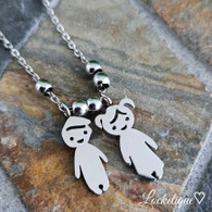 LUXE SS NECKLACE -  YOU & ME (SILVER)