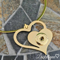 PENDANT LUXE SS - DOUBLE HEART (GOLD)