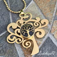 PENDANT LUXE SS - TREE OF LIFE (GOLD)