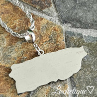LUXE SS NECKLACE -  ISLA (PUERTO RICO PRIDE)