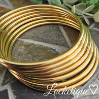 LUXE SS SET OF SEVEN BANGLES  – (GOLD)